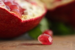 menopause represented by a pomegranate seed